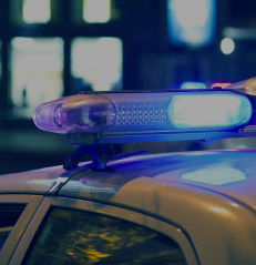 Gyrophare d'une voiture de police