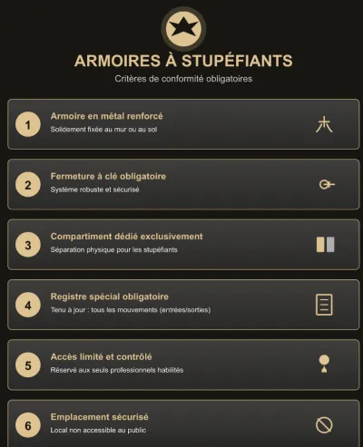 Armoires à stupéfiants – 2 minutes pour être en conformité