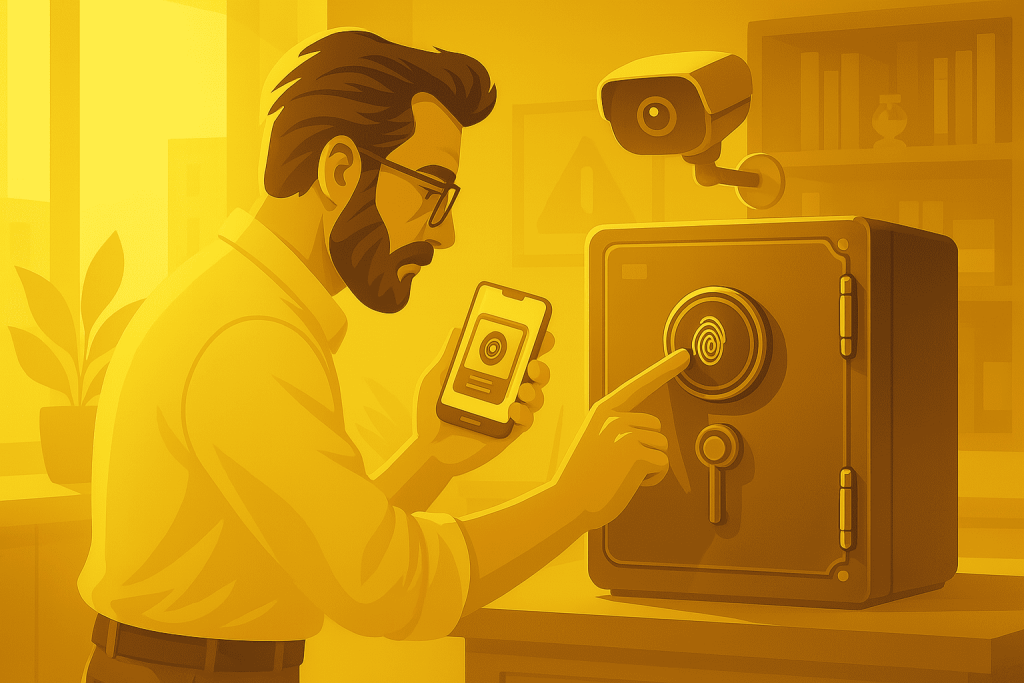 nouveau coffre pour hôtel biométrique avec surveillance vidéo